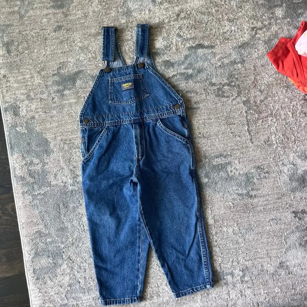Vintage OshKosh B'gosh Blue Jean Overalls 4T
